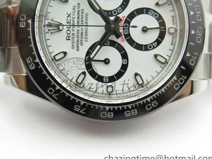 Rolex aaa copy Bezel White Sustainable 116500 Noob Edition on Bracelet Ceramic Best A SS Dial 1:1 2980 Daytona 1218